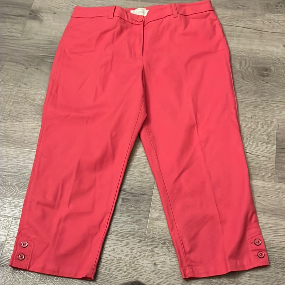 Talbots factory Coral Cropped Pants SZ 10
